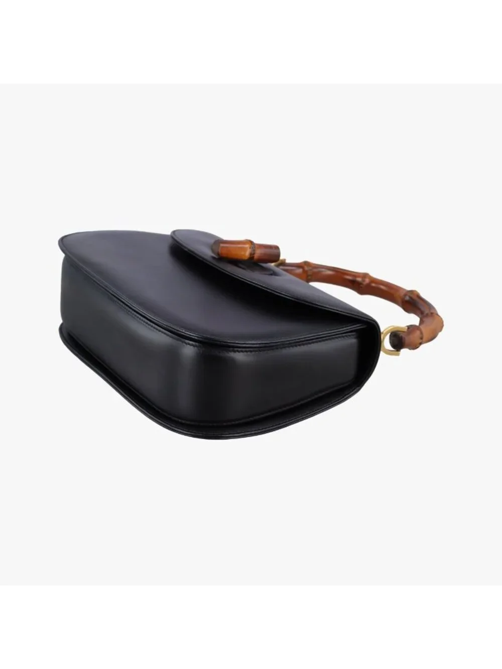 Gucci Bamboo Black Leather Handbag